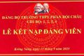CÁC CHI BỘ 1, 2, 3, 4 TRỰC THUỘC ĐẢNG BỘ TRƯỜNG THPT PHAN BỘI CHÂU TỔ CHỨC LỄ KẾT NẠP ĐẢNG VIÊN ĐỢT I, NĂM 2025